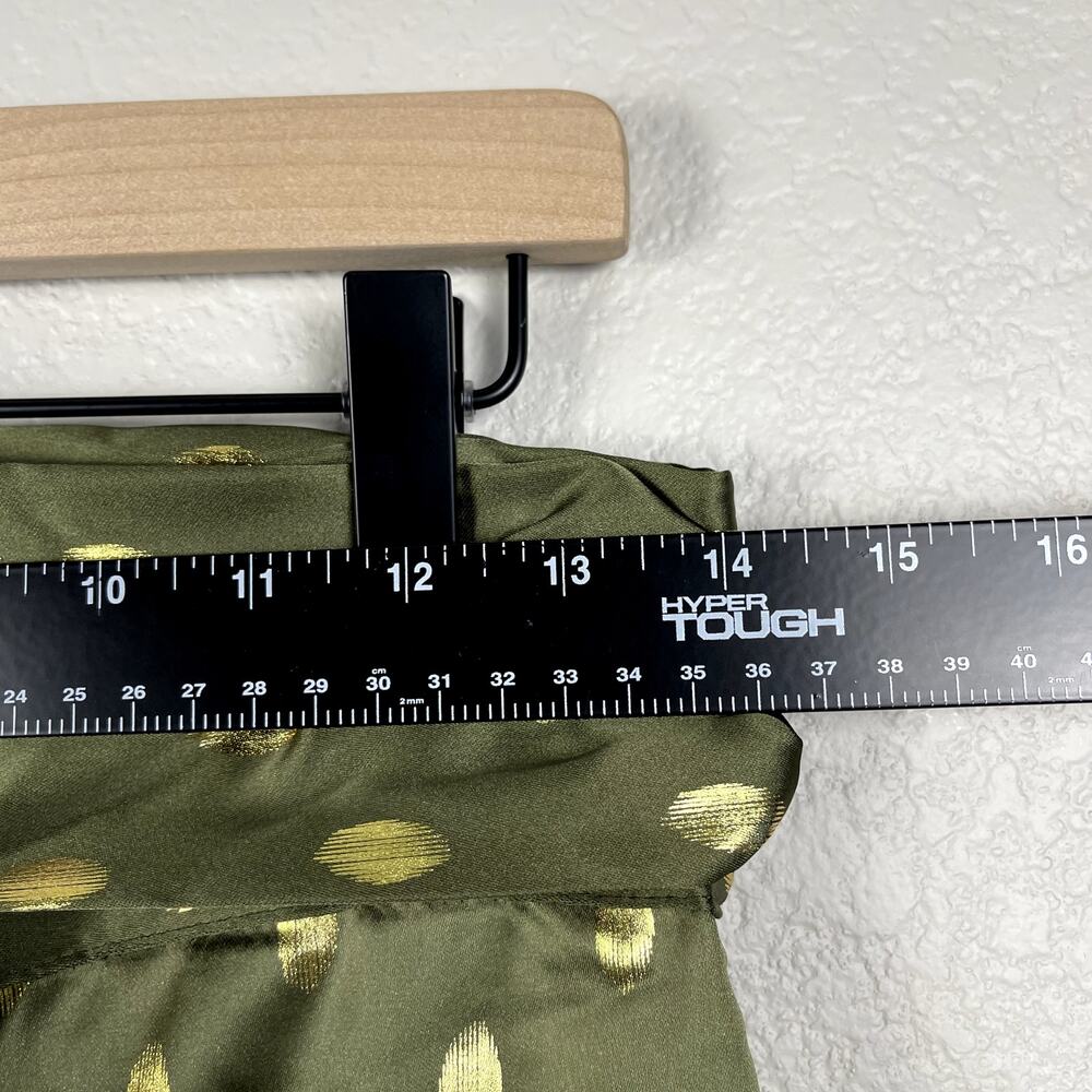 Never Fully Dressed Jasper Skirt Khaki With Gold Fleck US 6 Satin Wrap Green NWT - Picture 16 of 16